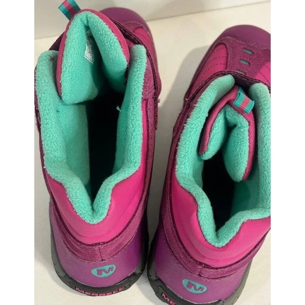 Merrell Moab Polar Mid Strap 2.0 WTPF Winter Boots girls Size 7 M, Fuchsia 3248